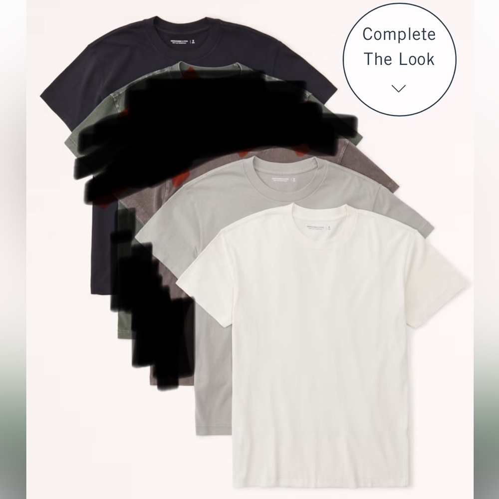 Abercrombie Men’s 3-Pack Soft A&F Essentials Tee